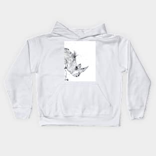 Rhino on the move Kids Hoodie